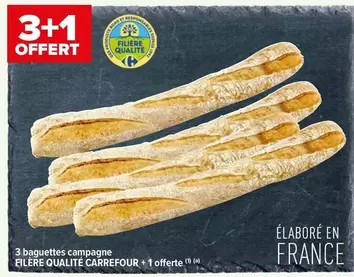 Carrefour - 3 Baguettes Campagne Filière Qualité offre sur Carrefour Contact