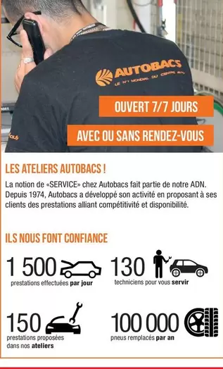 Les Ateliers Autobacs offre sur Autobacs