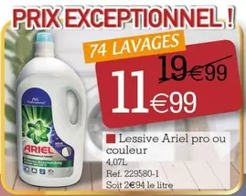 Ariel - Lessive  Pro Ou Couleur offre à 11,99€ sur KANDY