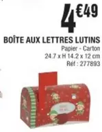 Boîte Aux Lettres Lutins offre à 4,49€ sur La Foir'Fouille