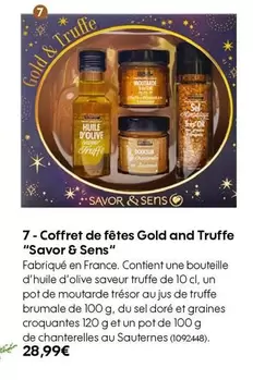 Coffret De Fêtes Gold And Truffe offre à 28,99€ sur Truffaut