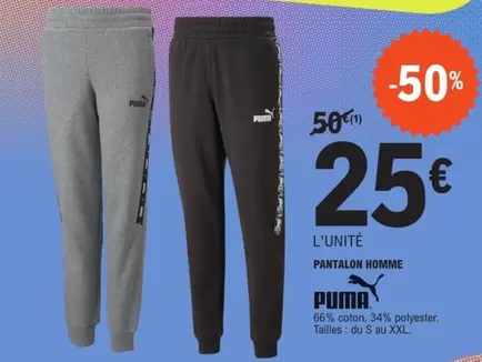 Puma - Pantalon Homme offre à 25€ sur E.Leclerc Sports