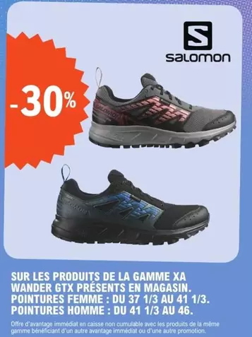 Sur Les Produits De La Gamme Xa Wander Gtx Présents En Magasin Pointures Femme offre sur E.Leclerc Sports