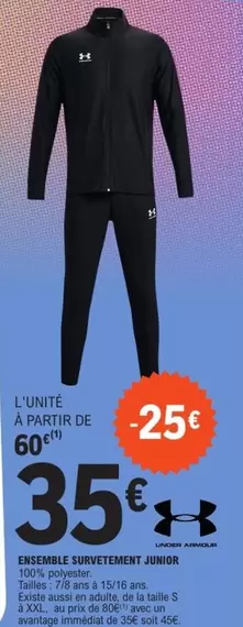 Ensemble Survetément Junior offre à 35€ sur E.Leclerc Sports