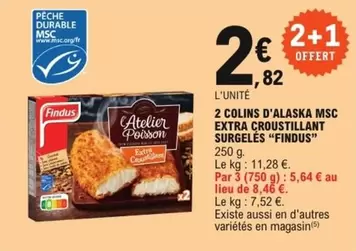 Findus - 2 Colins D'Alaska MSC Extra Croustillant Surgeles offre à 2,82€ sur E.Leclerc