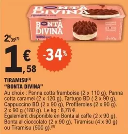 Tiramisu offre à 1,58€ sur E.Leclerc