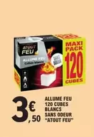 Allume Feu 120 Cubes Blancs Sans Odeur offre à 3,5€ sur E.Leclerc