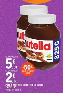 Nutella - Pâte À Tartiner Noisettes Et Cacao offre à 5,31€ sur E.Leclerc