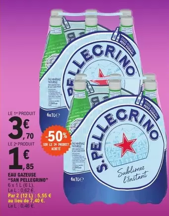 San Pellegrino - Eau Gazeuse offre à 3,7€ sur E.Leclerc