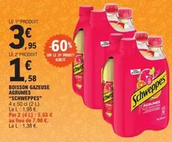 Schweppes - Boisson Gazeuse Agrumes offre à 3,95€ sur E.Leclerc