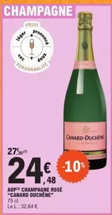 Canard-Duchene - Aop Champagne Rosé offre à 24,48€ sur E.Leclerc