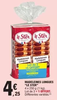 Le Ster - Madeleines Longues offre à 4,25€ sur E.Leclerc