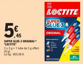 Loctite - Super Glue-3 Original offre à 5,45€ sur E.Leclerc