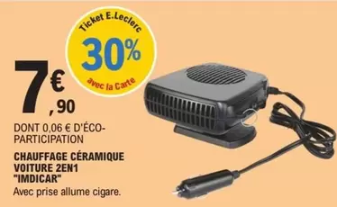 E.Leclerc - Chauffage Céramique Voiture 2en 1 offre à 7,9€ sur E.Leclerc