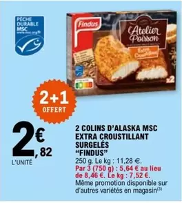 Findus - 2 colins d'alaska MSC extra croustillant surgeles offre à 2,82€ sur E.Leclerc