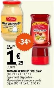 Colona - Tomato Ketchup offre à 1,25€ sur E.Leclerc