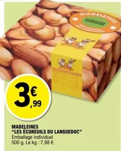 Madeleines "les Écureuils Du Languedoc" offre à 3,99€ sur E.Leclerc