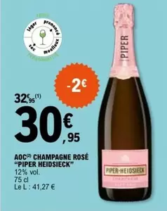 Piper Heidsieck - Aoc Champagne Rosé offre à 30,95€ sur E.Leclerc