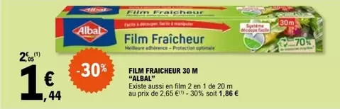 Albal - Film Fraicheur 30 M offre à 1,44€ sur E.Leclerc