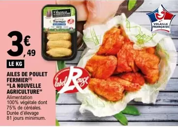 La Nouvelle Agriculture - Ailes De Poulet Fermier offre à 3,49€ sur E.Leclerc