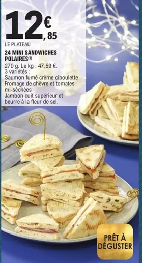 24 Mini Sandwiches Polaries offre à 12,85€ sur E.Leclerc