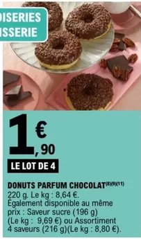 Donuts -  Parfum Chocolat offre à 1,9€ sur E.Leclerc