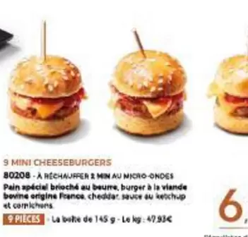 Burger - mini-hamburgers offre sur Maison Thiriet