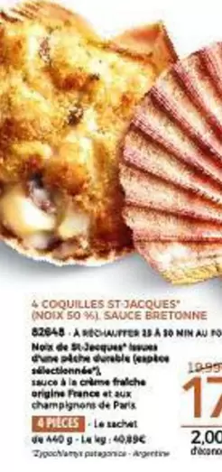 Durable - coquilles Saint-Jacques offre sur Maison Thiriet