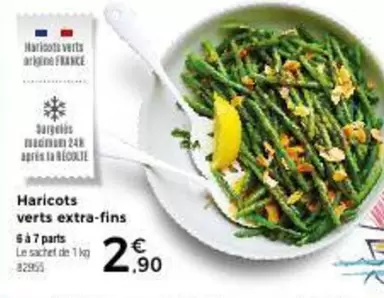 Haricots Verts Extra-fins offre à 2,9€ sur Maison Thiriet