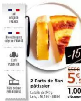 2 Parts De Flan Patissier offre à 5,55€ sur Maison Thiriet