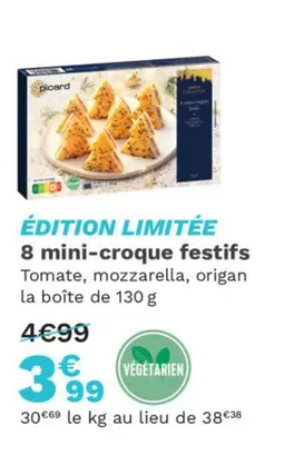 Picard - Edition Limitée 8 Mini-croque Festifs offre à 3,99€ sur Picard