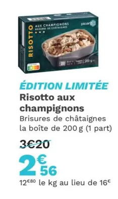 Risotto Aux Champignons offre à 2,56€ sur Picard