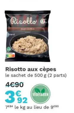 Risotto Aux Cèpes offre à 3,92€ sur Picard