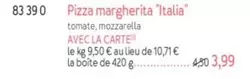 Pizza margarita offre sur Picard