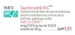 Persil - Saumon Pane Asc offre à 9,89€ sur Picard