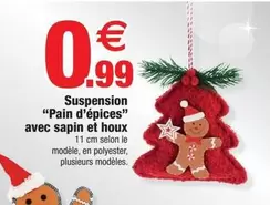 Suspension "pain D'épices" Avec Sapin Et Houx offre à 0,99€ sur Bazarland