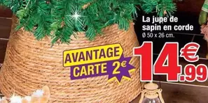 La Jupe De Sapin En Corde offre à 14,99€ sur Bazarland