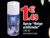 Spray "neige Artificielle" offre à 1,49€ sur Bazarland