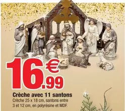 Crèche Avec 11 Santons offre à 16,99€ sur Bazarland