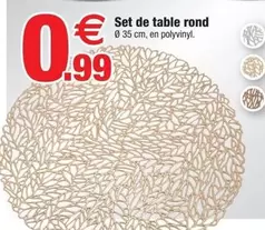 Set De Table Rond offre à 0,99€ sur Bazarland