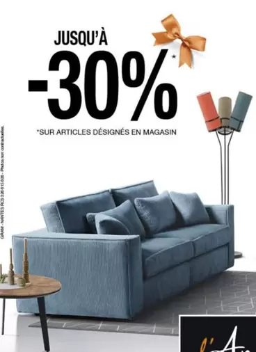 Sur Articles Désénés En Magasin offre sur L'Ameublier