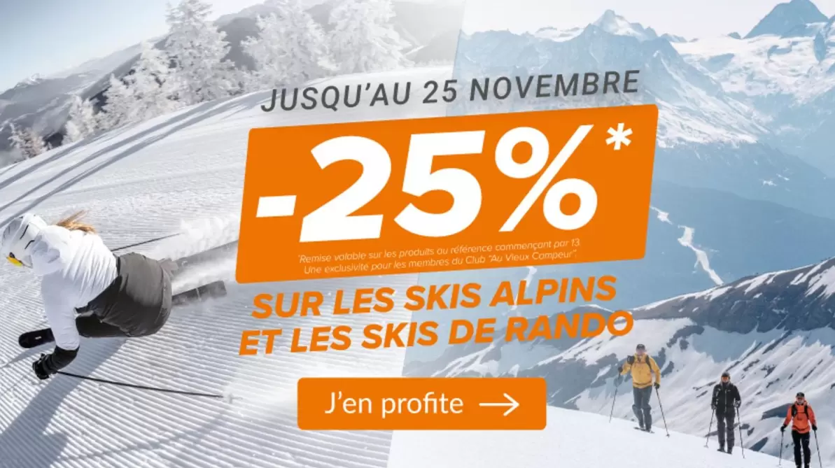 Sur Les Skis Alpins Et Les Skis De Rando offre sur Au vieux campeur