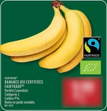 Fairtrade - Bananes Bio Certifiées  offre sur Aldi