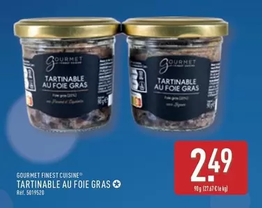 Gourmet Finest Cuisine - Tartinable Au Foie Gras offre à 2,49€ sur Aldi