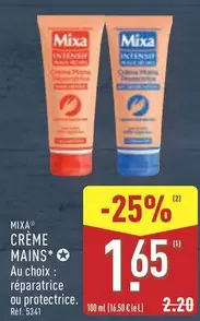 Mixa - Crème Mains offre à 1,65€ sur Aldi