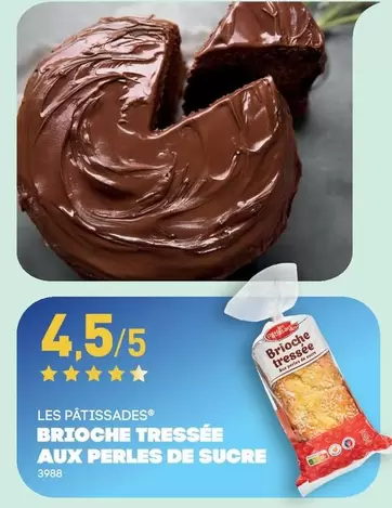 Les Pâtissades - Brioche Tressée Aux Perles De Sucre offre sur Aldi