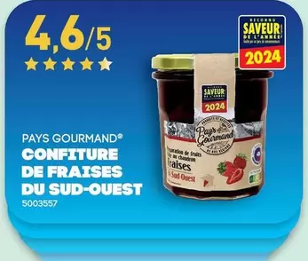 Pays Gourmand - Confiture De Fraises Du Sud-Ouest offre sur Aldi