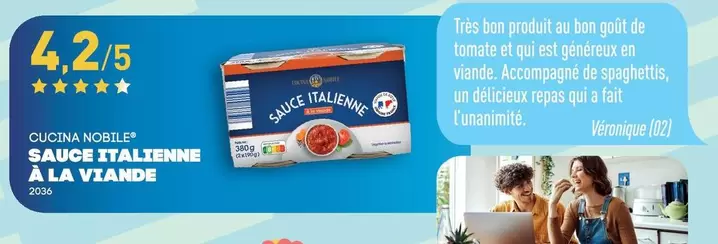 Cucina Nobile - Sauce Italienne A La Viande offre sur Aldi