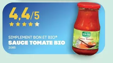 Simplement Bon Et Bio - Sauce Tomate Bio offre sur Aldi