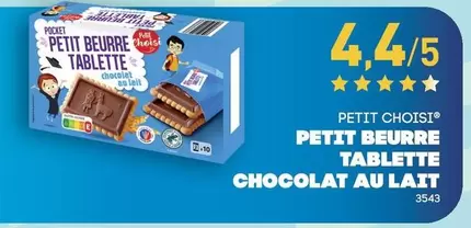 Petit Choisis - Petit Beurre Tablette Chocolat Au Lait offre sur Aldi